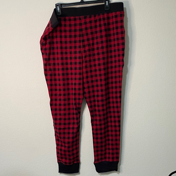 Women’s Red Black Buffalo Check Holiday Pajama Pants Joggers Loungewear Leisure - Picture 3 of 5